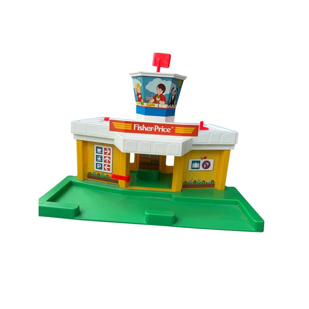 Fisher Price Vintage Little People Play Family Airport Base Style Model 2502